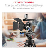 Video Camera Cage Stabilizer With Handle And Rail Rod For Nikon Z6 / Z7 - Top-Down View