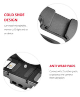 Video Camera Cage Stabilizer With Handle And Rail Rod For Nikon Z6 / Z7 - Close-Up Angle