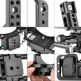 Video Camera Cage Stabilizer With Handle And Rail Rod For Nikon Z6 / Z7
