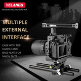 Video Camera Cage Stabilizer With Handle And Rail Rod For Nikon Z6 / Z7