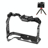 Metal Camera Cage For Canon Eos R10 Stabilizer Rig - Black - Front View
