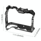 Metal Camera Cage For Canon Eos R10 Stabilizer Rig - Black - Side View