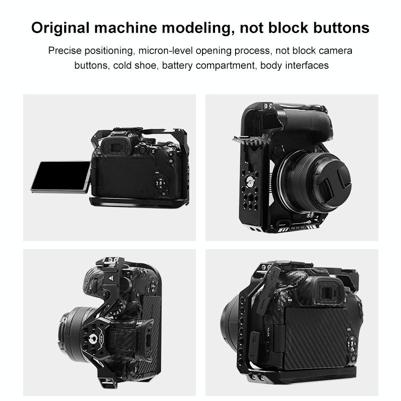 Metal Camera Cage For Canon Eos R10 Stabilizer Rig - Black