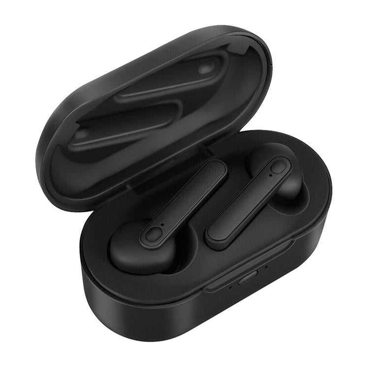 Waterproof Bluetooth Earphones with Magnetic Charging Box - 5.0 - Black
