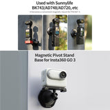 Metal Magnetic Base with 1 / 4 Adapter and Pivot Stand - Rear View