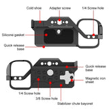 Aluminum Camera Cage For Sony Zv-E1 Stabilizer - Black - Rear View