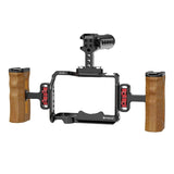 Aluminum Camera Cage For Sony Zv-E1 Stabilizer - Black - Low Angle