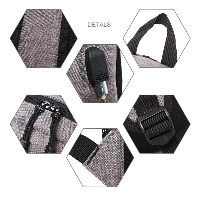 Multi-function Laptop Backpack with Usb Port - Fits 15.6 Macbook Samsung Sony Dell Alienware Chuwi Asus Hp - 46x32x12cm - Black