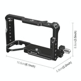 Metal Camera Cage Stabilizer - Black for Sony A7Cm2 / 7C Ii / 7Cr - Front View
