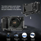 Metal Camera Cage Stabilizer - Black for Sony A7Cm2 / 7C Ii / 7Cr - Close-Up Angle