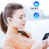 Wireless Noise-cancelling Earbuds with Charging Case - Close-Up Angle