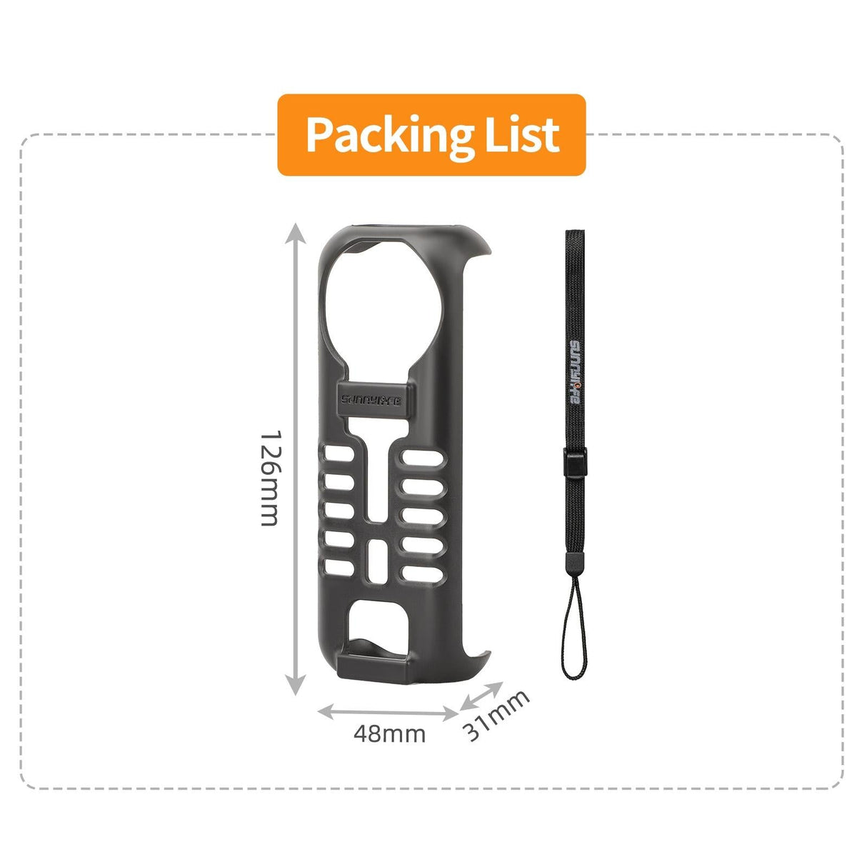 Graphene Protective Case for Insta360 X4 with Hand Strap - Black