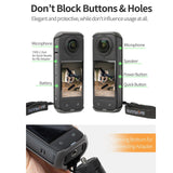 Graphene Protective Case for Insta360 X4 with Hand Strap - Black - Extra Image