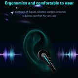 Wireless Gaming Earphones with Low Latency - Black - 45-Degree Angle