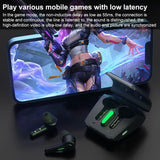 Wireless Gaming Earphones with Low Latency - Black - Low Angle