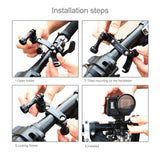 Universal Bike Handlebar Mount for Gopro Hero12 - 360 Degree Rotation - Close-Up Angle