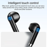 Wireless Bluetooth 5.0 Earphones with Led Display - Black - Side View