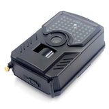 12Mp 1080P Hd Infrared Hunting Trail Camera With 120 Degree Wide Angle Lens And Ip56 Waterproof Design - Supports Tf Card Pir Distance 10-15M - Black - Rear View