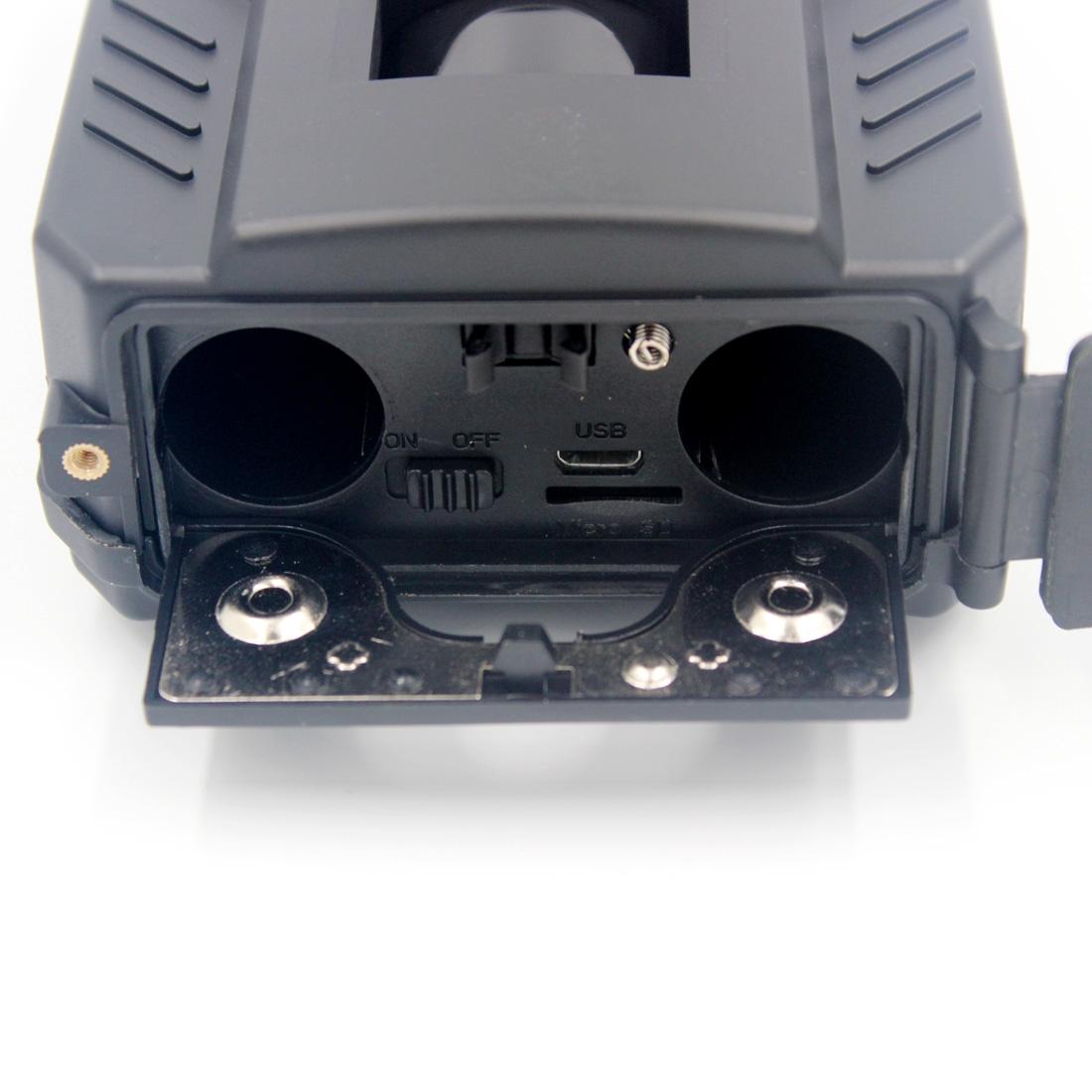 12Mp 1080P Hd Infrared Hunting Trail Camera With 120 Degree Wide Angle Lens And Ip56 Waterproof Design - Supports Tf Card Pir Distance 10-15M - Black