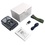 12Mp 1080P Hd Infrared Hunting Trail Camera With 120 Degree Wide Angle Lens And Ip56 Waterproof Design - Supports Tf Card Pir Distance 10-15M - Black - Extra Image