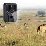 12Mp 1080P Hd Infrared Hunting Trail Camera With 120 Degree Wide Angle Lens And Ip56 Waterproof Design - Supports Tf Card Pir Distance 10-15M - Black - Extra Image