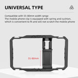 Vlogging Smartphone Video Rig - Metal Cage In Black - 45-Degree Angle