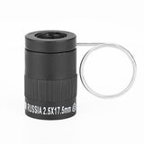 Mini Pocket Telescope with Finger Buckle - 2.5x17.5mm - Black