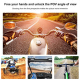 Motorcycle Helmet Chin Mount for Bending Action Camera - Low Angle