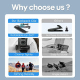 360 Degree Rotating Backpack Belt Clip Bracket - Top-Down View