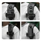 360 Degree Rotating Backpack Belt Clip Bracket - Close-Up Angle