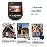 Full Hd 1080p Car Dvr Camera with 2.45 Ips Screen and 170 Degree Wide Angle View - Extra Image