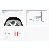 2 Pcs 58Cm Car Stickers Rubber Round Arc Strips Fender Flares Wheel Eyebrow Decal Sticker Black