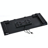 Foldable Laptop Stand with Dual Fans & Mouse Pad - 360 Degree Adjustable - Black