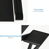 Foldable Laptop Stand with Dual Fans & Mouse Pad - 360 Degree Adjustable - Black