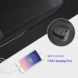 Large Capacity Anti-Theft Waterproof Shoulder Bag With Usb Port - Black 30.5X13X45Cm - 45-Degree Angle
