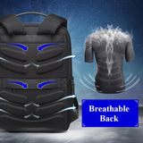 Large Capacity Anti-Theft Waterproof Shoulder Bag With Usb Port - Black 30.5X13X45Cm - Close-Up Angle