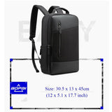 Large Capacity Anti-Theft Waterproof Shoulder Bag With Usb Port - Black 30.5X13X45Cm - Extra Image