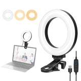 Usb Ring Selfie Light with Dual Colour Temperature and 3 Modes - 4.7 Inch - Front View
