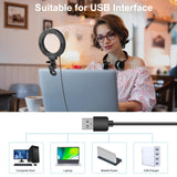 Usb Ring Selfie Light with Dual Colour Temperature and 3 Modes - 4.7 Inch - Close-Up Angle