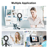 Usb Ring Selfie Light with Dual Colour Temperature and 3 Modes - 4.7 Inch - Low Angle