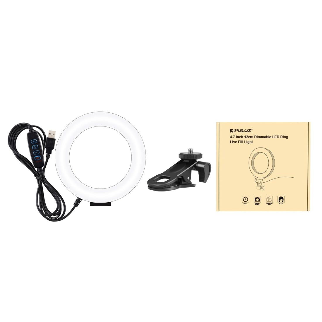 Usb Ring Selfie Light with Dual Colour Temperature and 3 Modes - 4.7 Inch