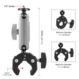 Motorcycle Pliers Mount with Adapter and Screw - Side View