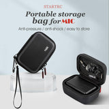 Diamond Texture Leather Storage Bag for Dji Mic - Pu Material - Front View
