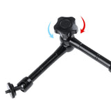 Adjustable Magic Arm With Phone Clamp & Large Claws - 11 Inch Black - 45-Degree Angle