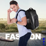 Waterproof Anti-Theft Outdoor Shoulder Bag With Usb Port - Large Capacity - Black - Low Angle