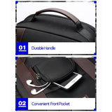 Waterproof Anti-Theft Outdoor Shoulder Bag With Usb Port - Large Capacity - Black - Extra Image