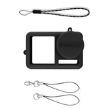 Shockproof Silicone Case with Lens Cap and Strap for Dji Action Camera - 45-Degree Angle