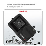 Shockproof Silicone Case with Lens Cap and Strap for Dji Action Camera - Close-Up Angle