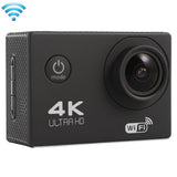 170 Degree Wide Angle Wifi Action Camera with Waterproof Case - Supports 64gb Micro Sd - Black