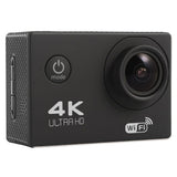 170 Degree Wide Angle Wifi Action Camera with Waterproof Case - Supports 64gb Micro Sd - Black